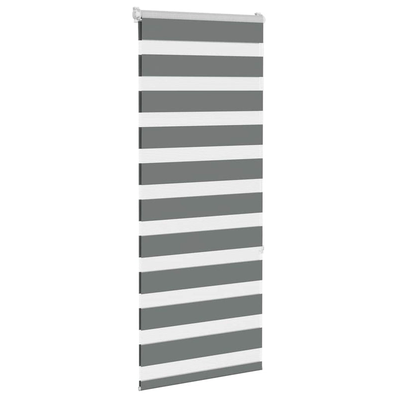 Load image into Gallery viewer, Vidaxl zebra rolgordijn 60x150 cm stofbreedte donkergrijs 55,9 cm