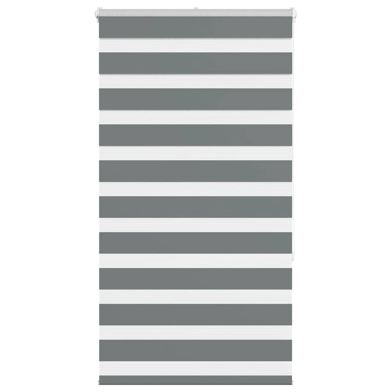 Load image into Gallery viewer, Vidaxl zebra rolgordijn 75x150 cm stofbreedte 70,9 cm donkergrijs