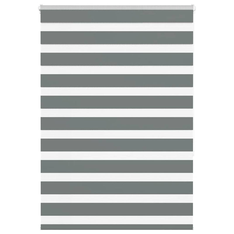 Load image into Gallery viewer, Vidaxl zebra rolgordijn 115x150 cm stofbreedte 110,9 cm donkergrijs