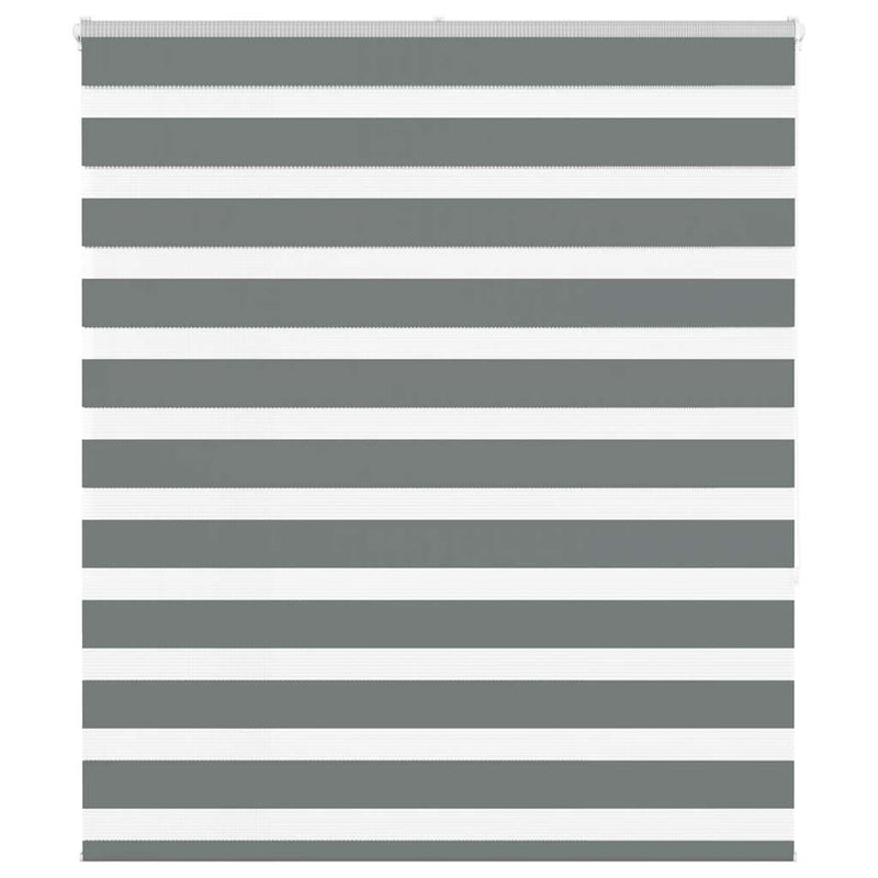 Load image into Gallery viewer, Vidaxl zebra rolgordijn 130x150 cm stofbreedte 125,9 cm donkergrijs