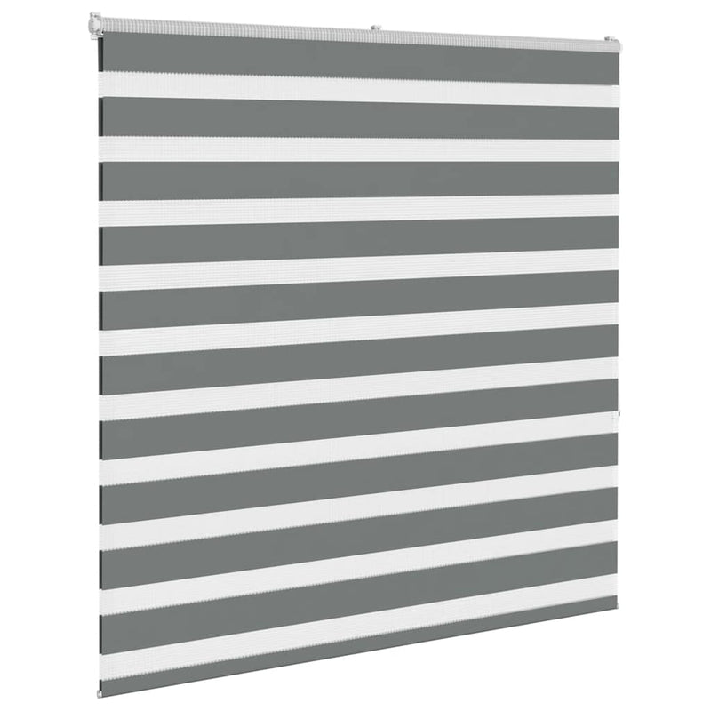Load image into Gallery viewer, Vidaxl zebra rolgordijn 140x150 cm stofbreedte 135,9 cm donkergrijs