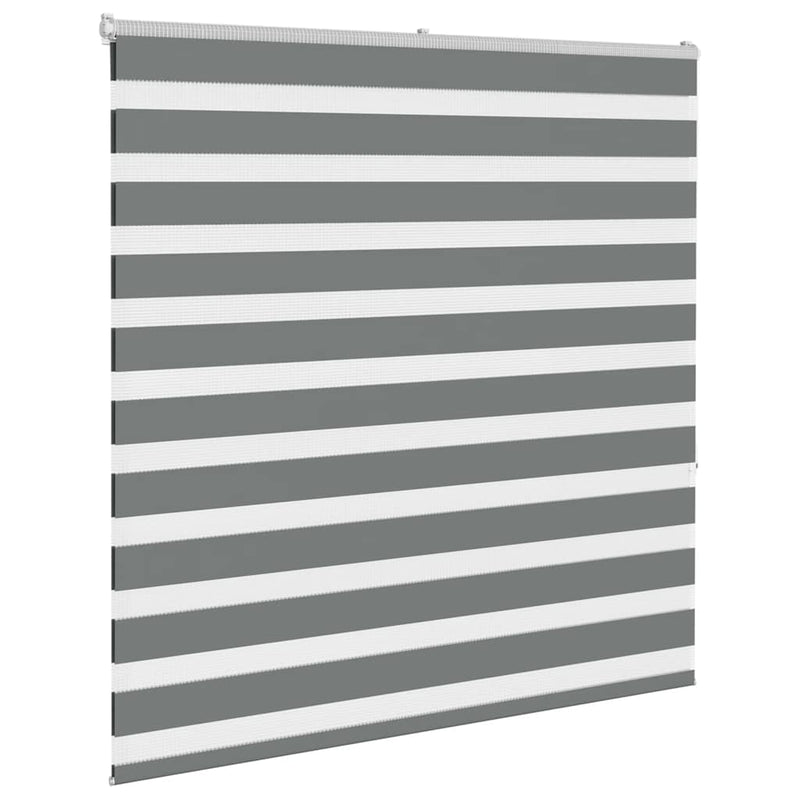 Load image into Gallery viewer, Vidaxl zebra rolgordijn 150x150 cm stofbreedte 145,9 cm donkergrijs