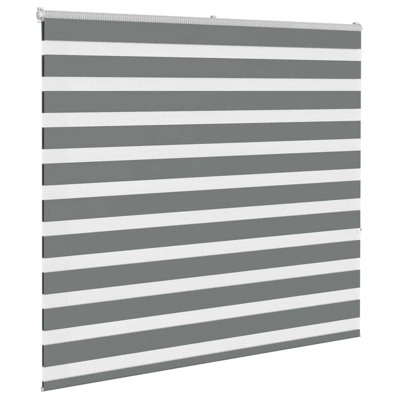 Load image into Gallery viewer, Vidaxl zebra rolgordijn 160x150 cm stofbreedte 155,9 cm donkergrijs