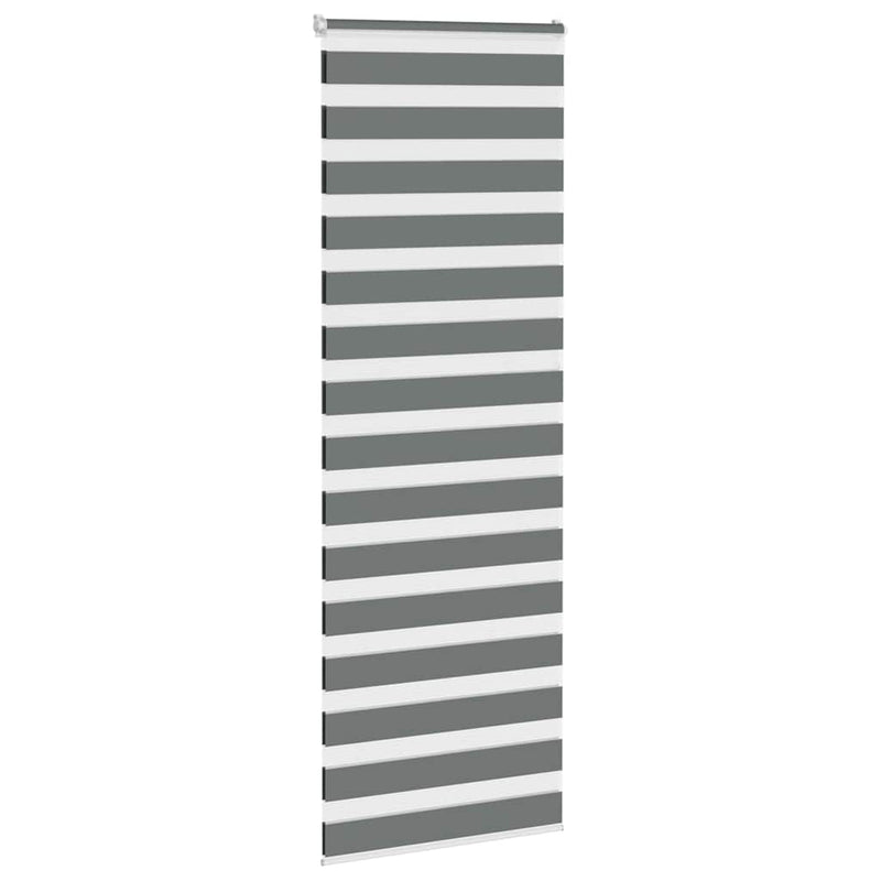 Load image into Gallery viewer, Vidaxl zebra rolgordijn 85x200 cm stofbreedte 80,9 cm donkergrijs