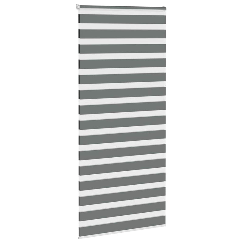 Load image into Gallery viewer, Vidaxl zebra rolgordijn 95x200 cm stofbreedte 90,9 cm donkergrijs