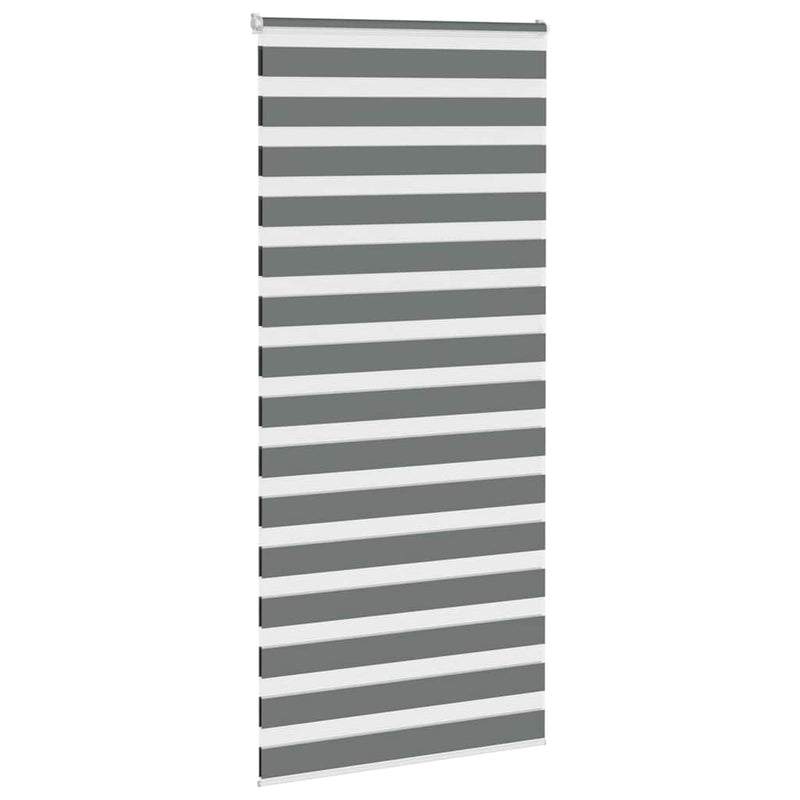 Load image into Gallery viewer, Vidaxl zebra rolgordijn 100x200 cm stofbreedte 95,9 cm donkergrijs
