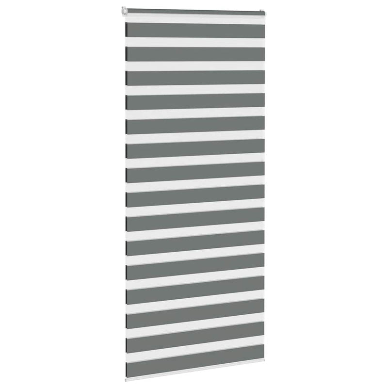 Load image into Gallery viewer, Vidaxl zebra rolgordijn 105x200 cm stofbreedte 100,9 cm donkergrijs