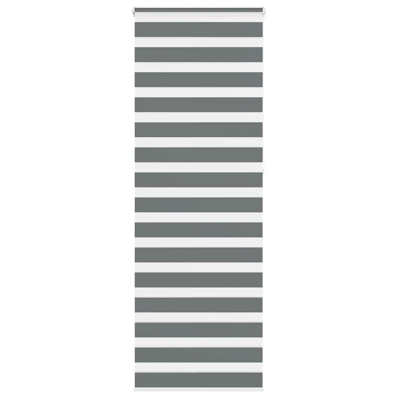Load image into Gallery viewer, Vidaxl zebra rolgordijn 85x230 cm stofbreedte 80,9 cm donkergrijs
