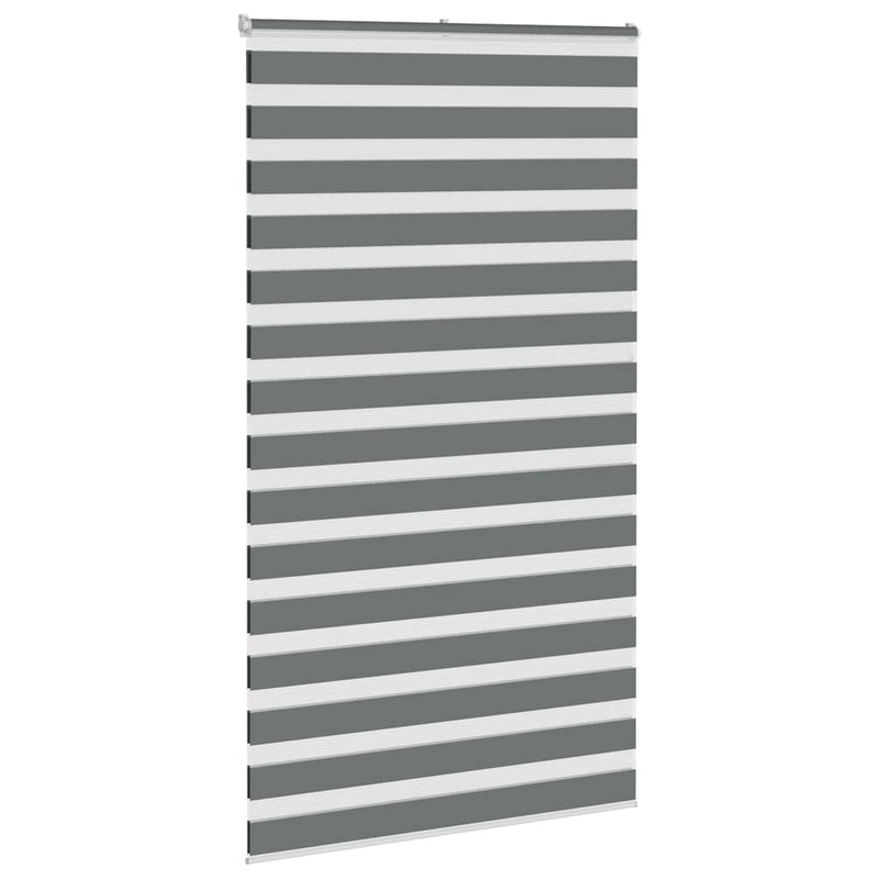 Load image into Gallery viewer, Vidaxl zebra rolgordijn 130x230 cm stofbreedte 125,9 cm donkergrijs