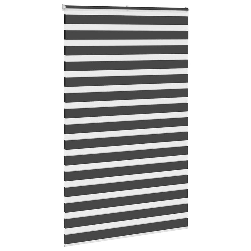 Load image into Gallery viewer, Vidaxl zebra rolgordijn 145x200 cm stofbreedte 140,9 cm zwart