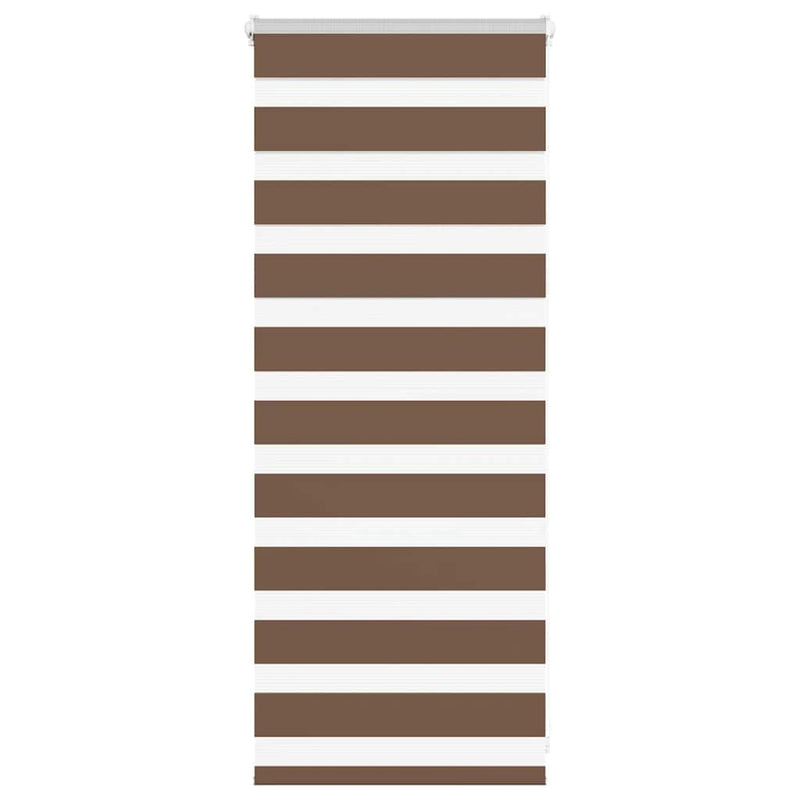 Load image into Gallery viewer, Vidaxl zebra rolgordijn 60x100 cm stofbreedte 55,9 cm polyester bruin