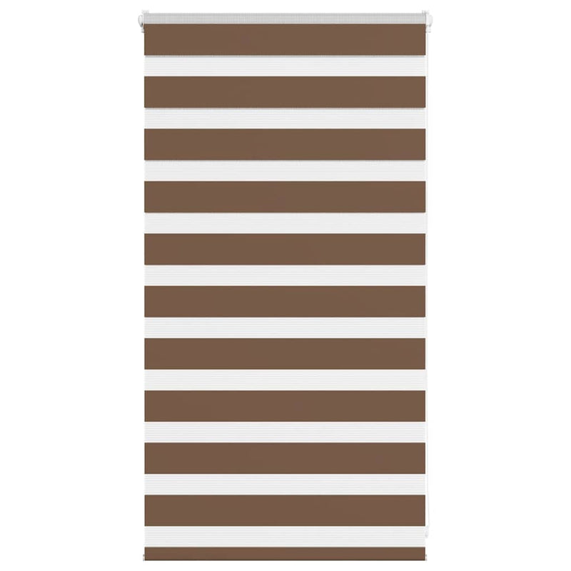Load image into Gallery viewer, Vidaxl zebra rolgordijn 85x100 cm stofbreedte 80,9 cm polyester bruin