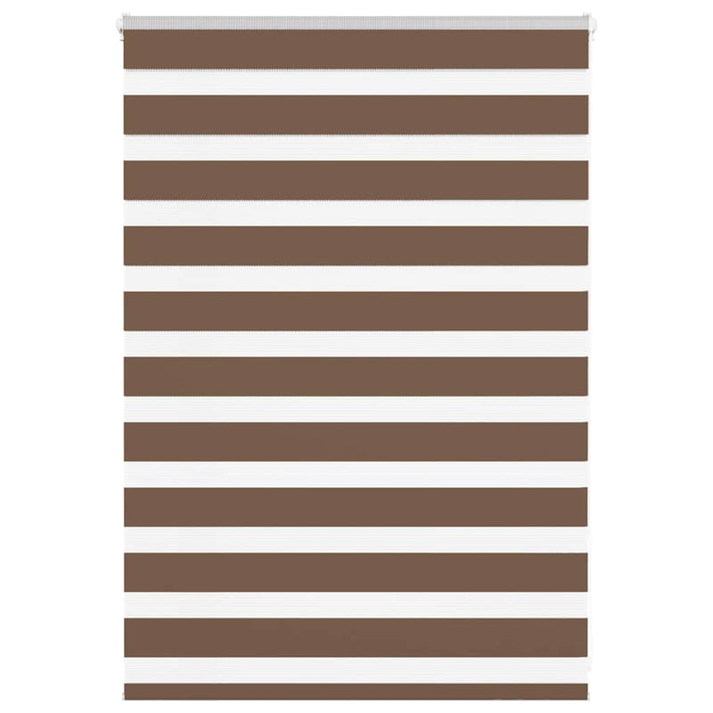 Load image into Gallery viewer, Vidaxl zebra rolgordijn 110x100 cm stofbreedte 105,9cm polyester bruin