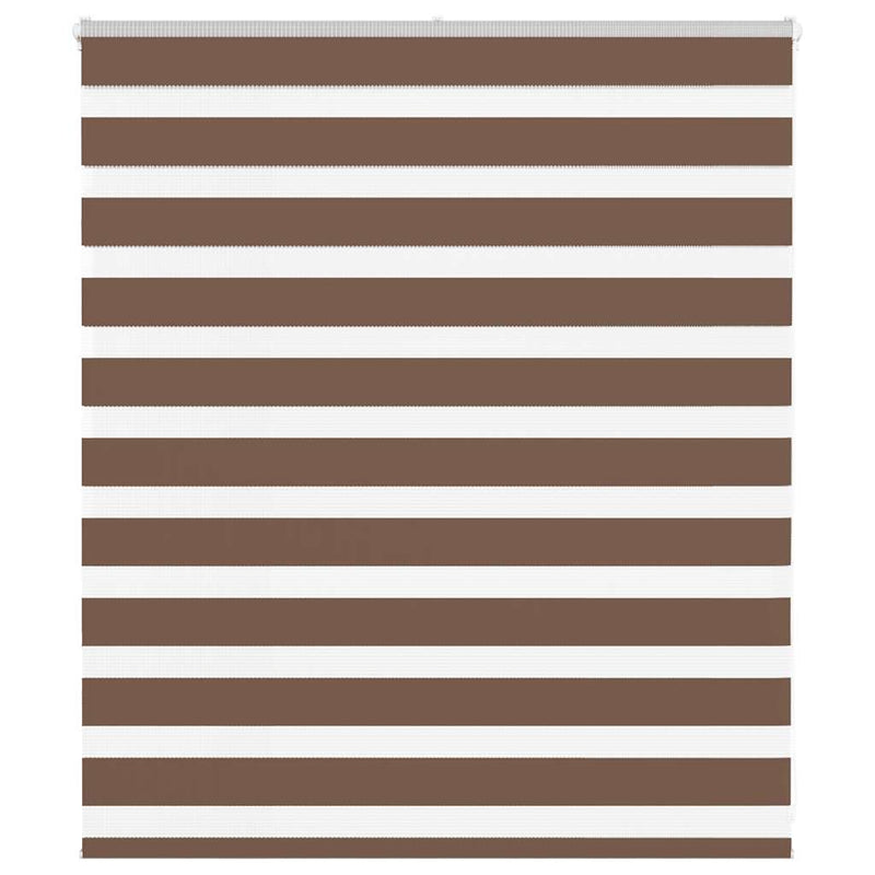 Load image into Gallery viewer, Vidaxl zebra rolgordijn 135x100 cm stofbreedte 130,9cm polyester bruin