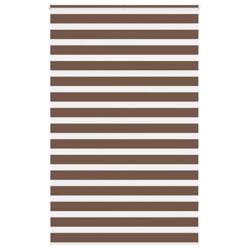 Load image into Gallery viewer, Vidaxl zebra rolgordijn 140x200 cm stofbreedte 135,9cm polyester bruin