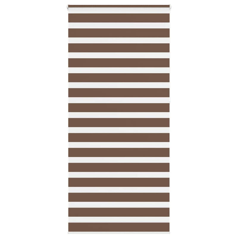 Load image into Gallery viewer, Vidaxl zebra rolgordijn 95x230 cm stofbreedte 90,9 cm polyester bruin