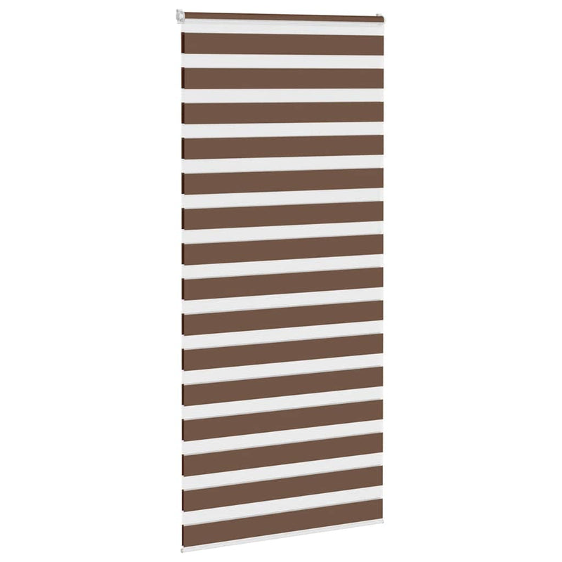 Load image into Gallery viewer, Vidaxl zebra rolgordijn 95x230 cm stofbreedte 90,9 cm polyester bruin