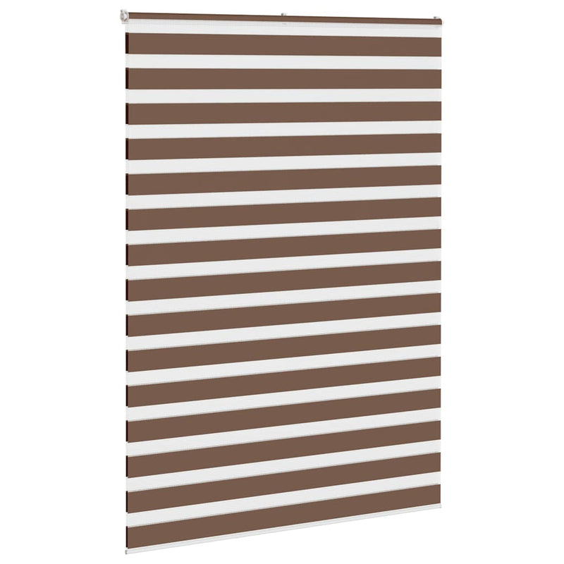 Load image into Gallery viewer, Vidaxl zebra rolgordijn 165x230 cm stofbreedte 160,9cm polyester bruin
