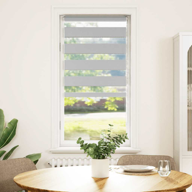 Load image into Gallery viewer, Vidaxl zebra rolgordijn 55x150 cm stofbreedte 50,9 cm lichtgrijs