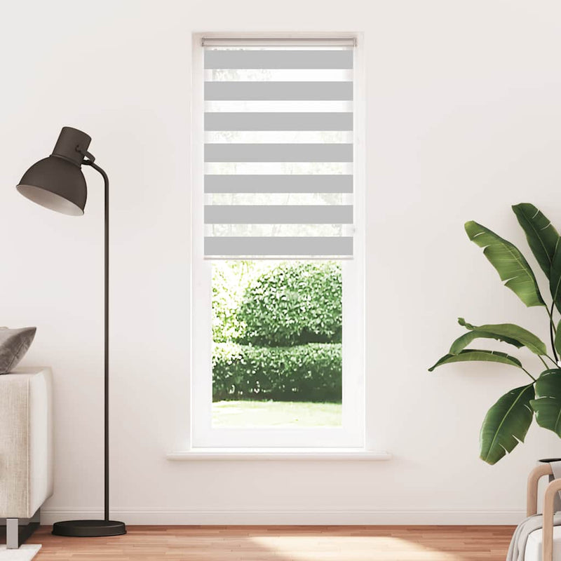 Load image into Gallery viewer, Vidaxl zebra rolgordijn 80x230 cm stofbreedte 75,9 cm lichtgrijs