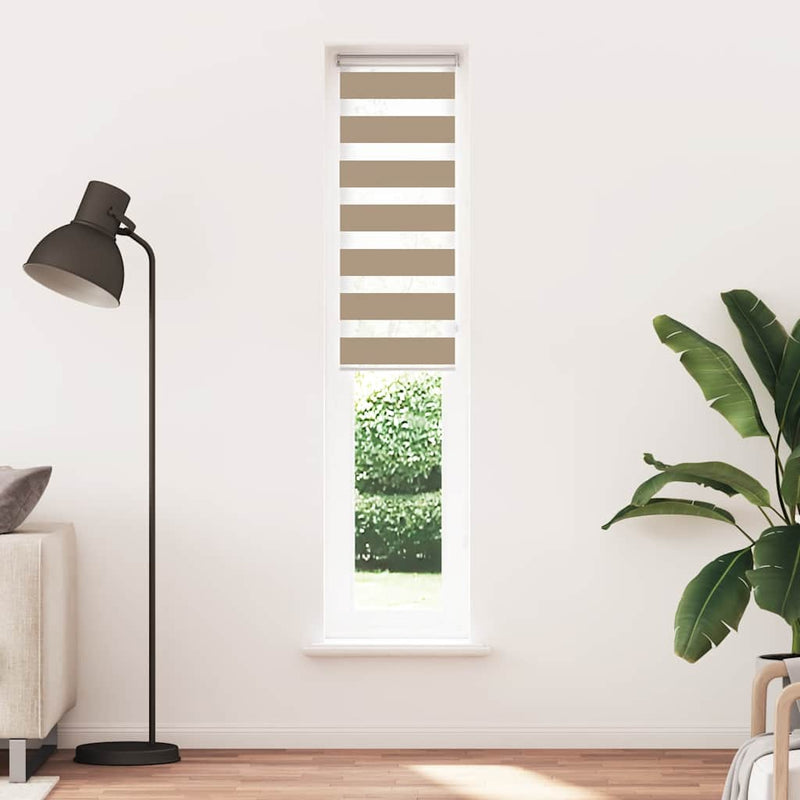 Load image into Gallery viewer, Vidaxl zebra blind 45x200 cm stofbreedte 40,9 cm polyester zandbruin