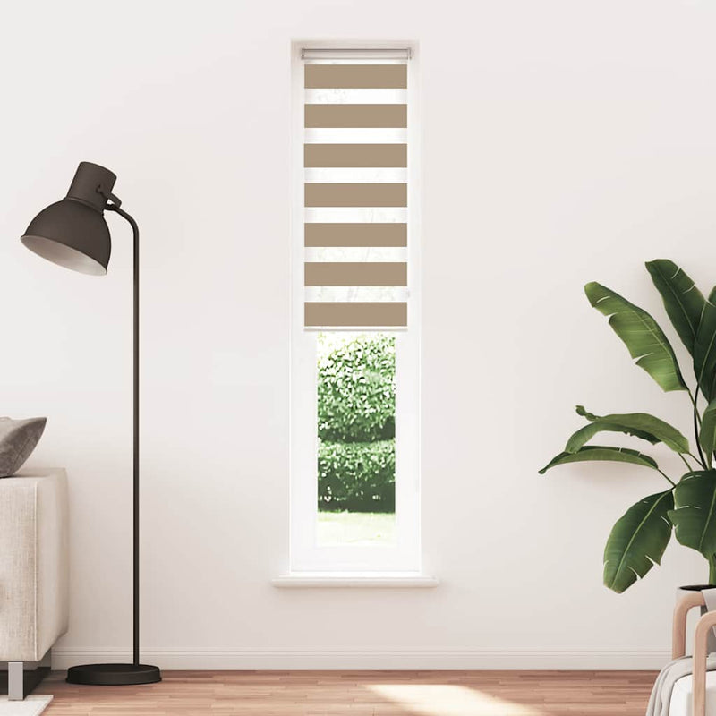 Load image into Gallery viewer, Vidaxl zebra blind 50x230 cm stofbreedte 55,9 cm polyester zandbruin