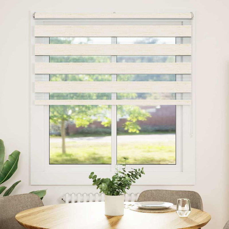 Load image into Gallery viewer, Vidaxl zebra rolgordijn 130x100 cm stofbreedte 125,9 cm marmerbeige