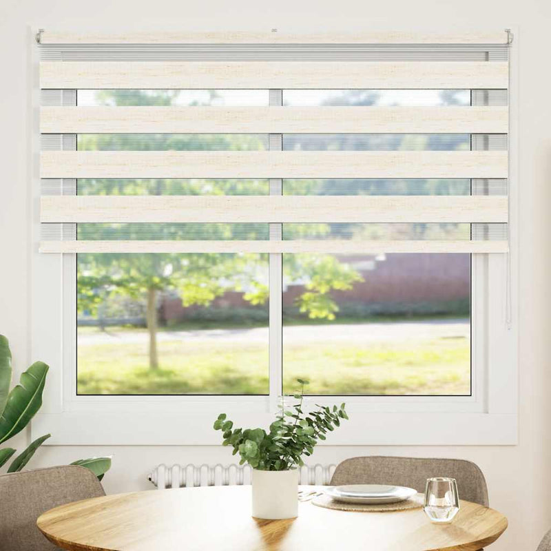 Load image into Gallery viewer, Vidaxl zebra rolgordijn 160x150 cm stofbreedte 155,9 cm marmerbeige