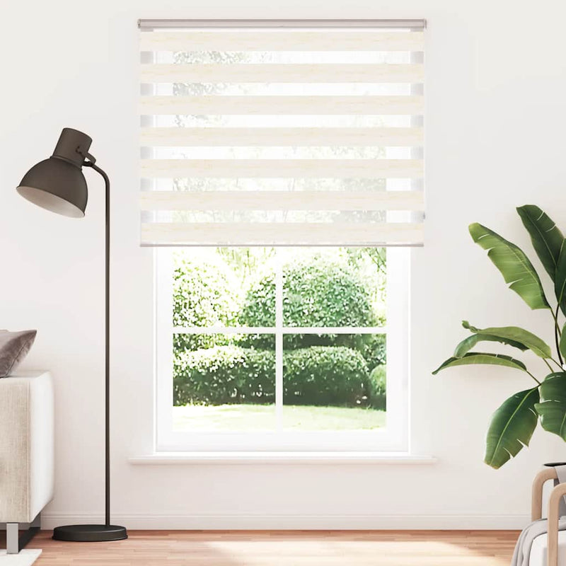 Load image into Gallery viewer, Vidaxl zebra rolgordijn 150x200 cm stofbreedte 145,9 cm marmerbeige