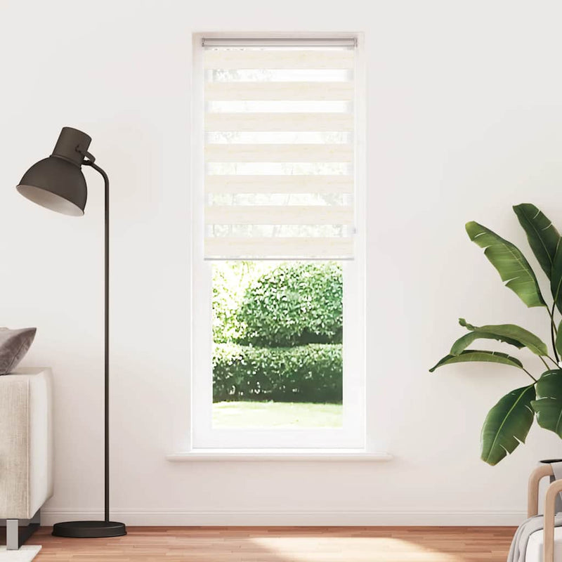 Load image into Gallery viewer, Vidaxl zebra rolgordijn 85x230 cm stofbreedte 80,9 cm marmerbeige