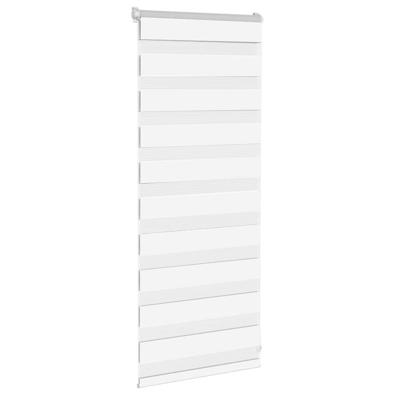 Load image into Gallery viewer, Vidaxl zebra rolgordijn 60x100 cm stofbreedte 55,9 cm polyester wit