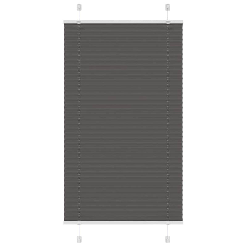 Load image into Gallery viewer, Vidaxl plissé rolgordijn 75x100 cm stofbreedte 74,4 cm polyester zwart