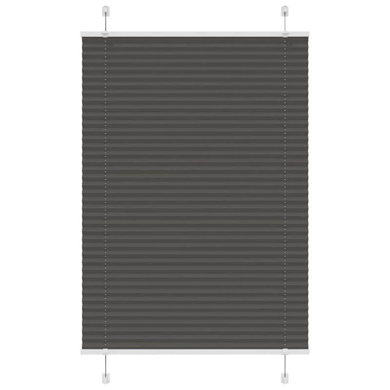 Load image into Gallery viewer, Vidaxl plissé rolgordijn 90x100 cm stofbreedte 89,4 cm polyester zwart