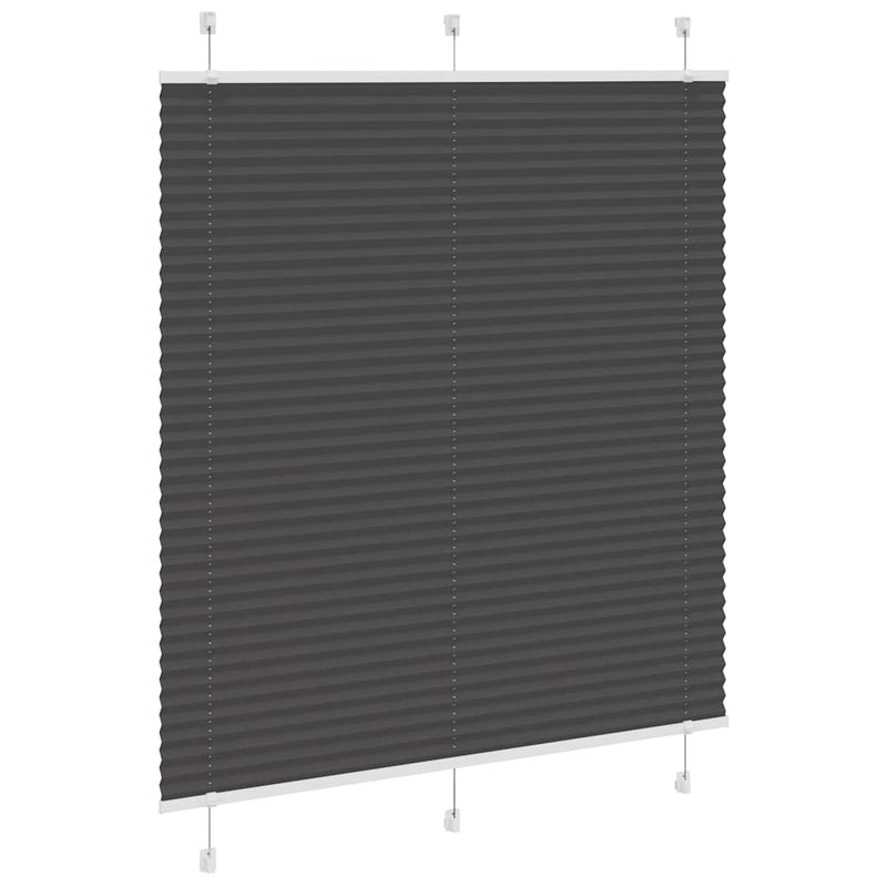 Load image into Gallery viewer, Vidaxl plissé rolgordijn 115x150cm stofbreedte 114,4cm polyester zwart