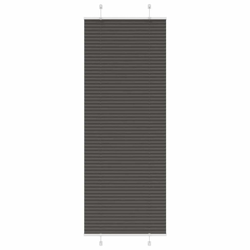Load image into Gallery viewer, Vidaxl plissé rolgordijn 75x200 cm stofbreedte 74,4 cm polyester zwart