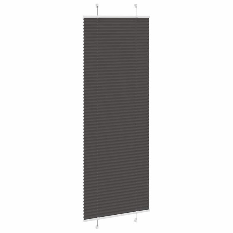 Load image into Gallery viewer, Vidaxl plissé rolgordijn 80x200 cm stofbreedte 79,4 cm polyester zwart