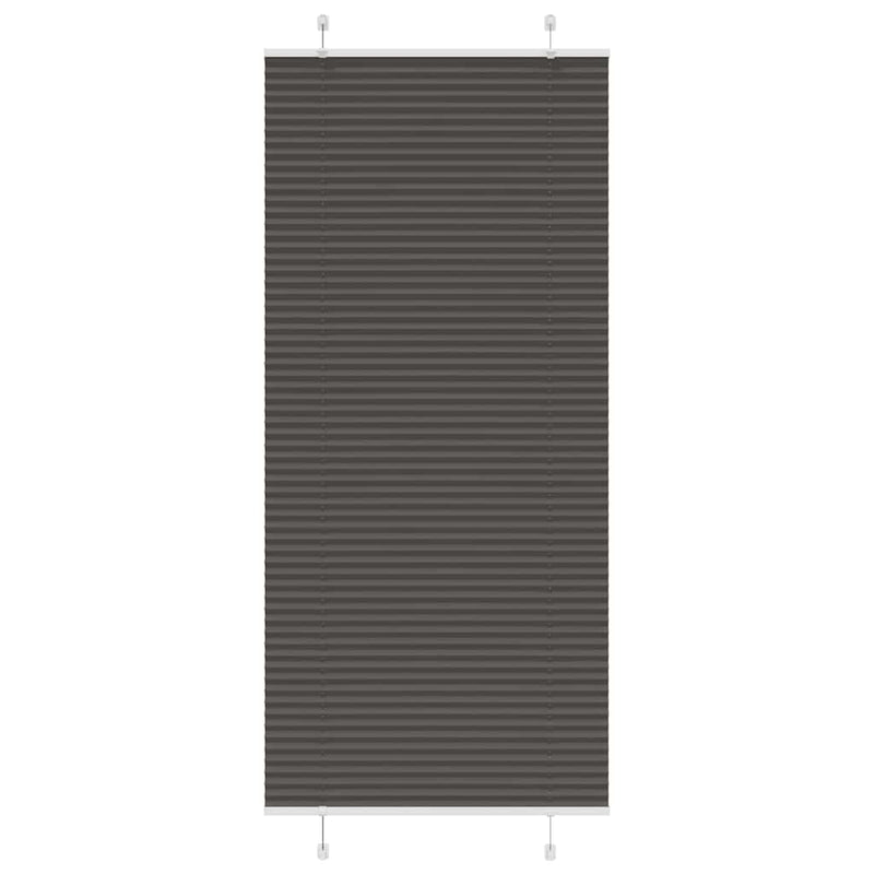 Load image into Gallery viewer, Vidaxl plissé rolgordijn 90x200 cm stofbreedte 89,4 cm polyester zwart