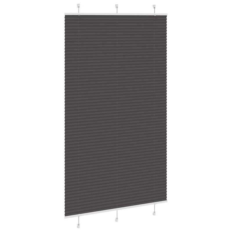 Load image into Gallery viewer, Vidaxl plissé rolgordijn 120x200cm stofbreedte 119,4cm polyester zwart