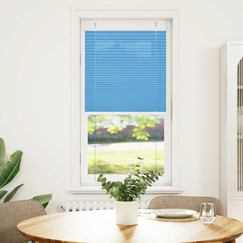 Load image into Gallery viewer, Vidaxl plissé rolgordijn 65x100 cm stofbreedte 64,4 cm polyester blauw
