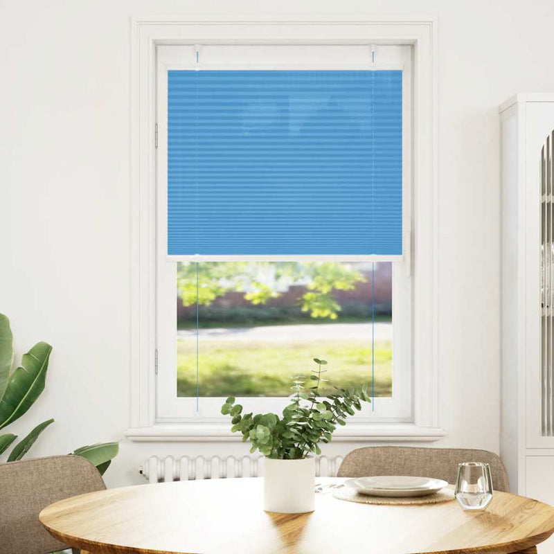 Load image into Gallery viewer, Vidaxl plissé rolgordijn 70x100 cm stofbreedte 69,4 cm polyester blauw