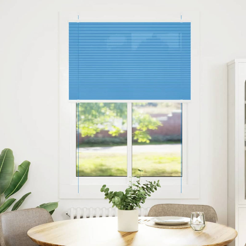 Load image into Gallery viewer, Vidaxl plissé rolgordijn 85x100 cm stofbreedte 84,4 cm polyester blauw