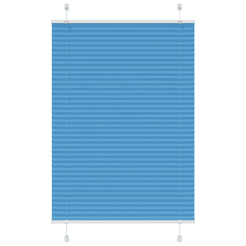 Load image into Gallery viewer, Vidaxl plissé rolgordijn 100x100 cm stofbreedte 99,4cm polyester blauw
