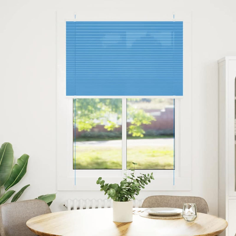 Load image into Gallery viewer, Vidaxl plissé rolgordijn 100x100 cm stofbreedte 99,4cm polyester blauw