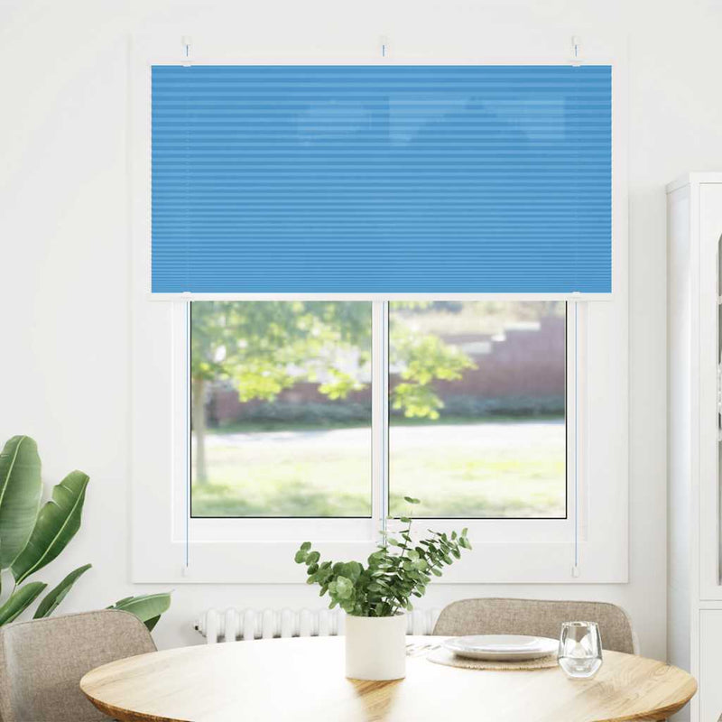 Load image into Gallery viewer, Vidaxl plissé rolgordijn 120x100cm stofbreedte 119,4cm polyester blauw