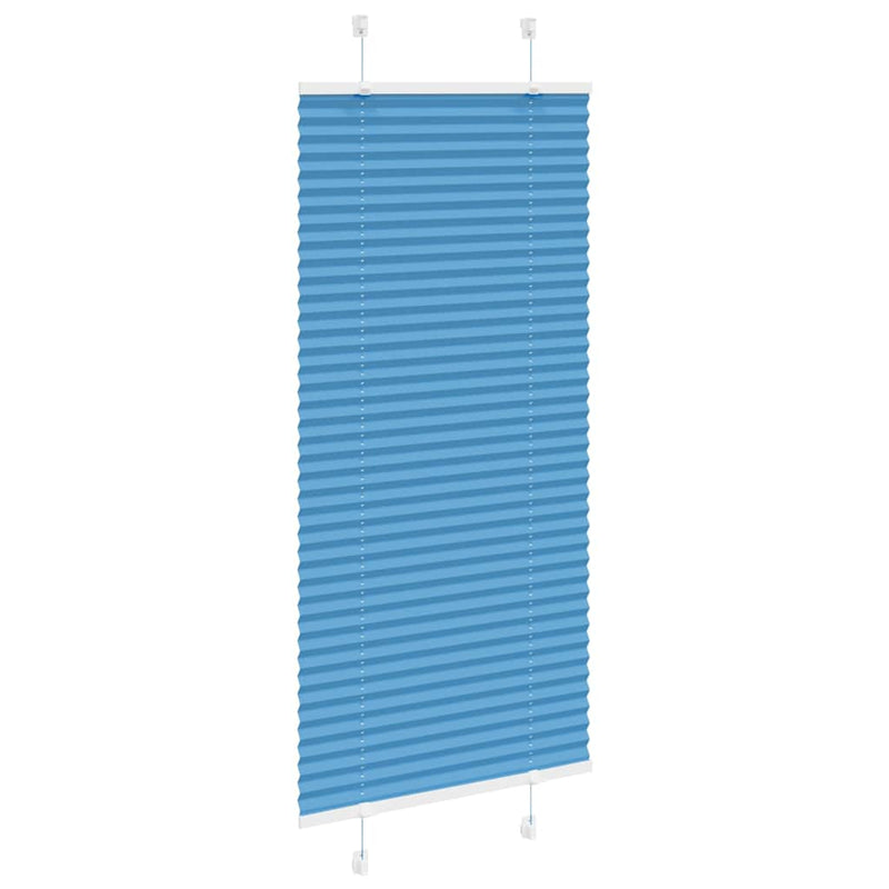 Load image into Gallery viewer, Vidaxl plissé rolgordijn 65x150 cm stofbreedte 64,4 cm polyester blauw