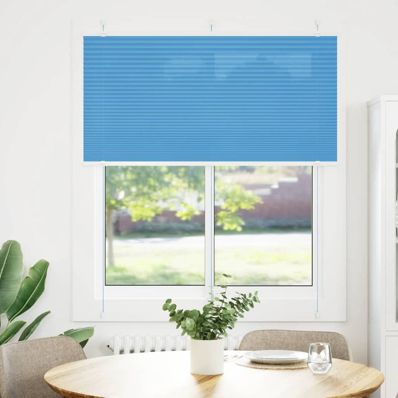 Load image into Gallery viewer, Vidaxl plissé rolgordijn 120x150cm stofbreedte 119,4cm polyester blauw
