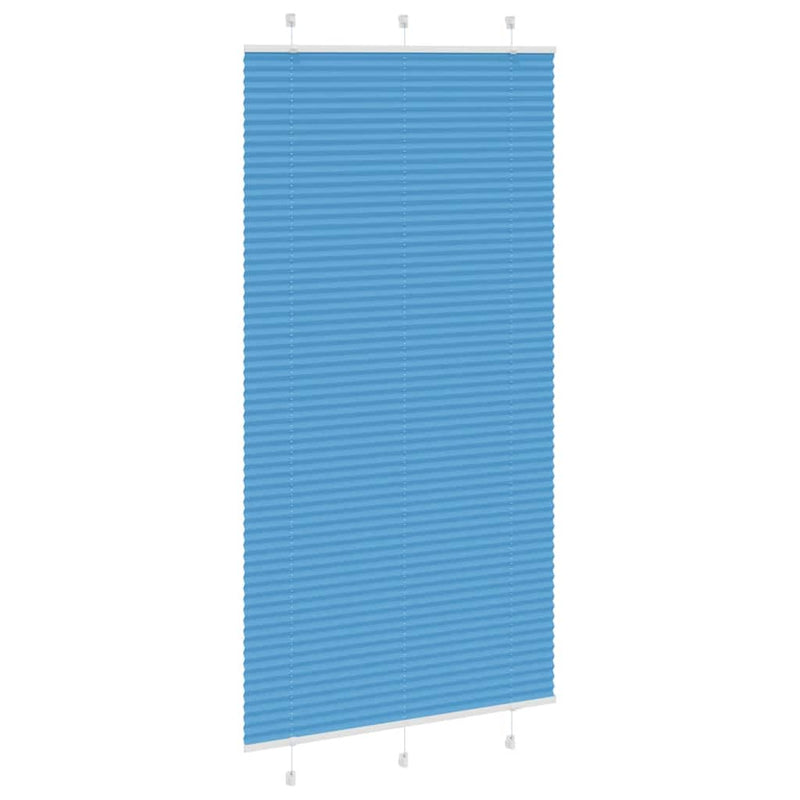 Load image into Gallery viewer, Vidaxl plissé rolgordijn 105x200cm stofbreedte 104,4cm polyester blauw
