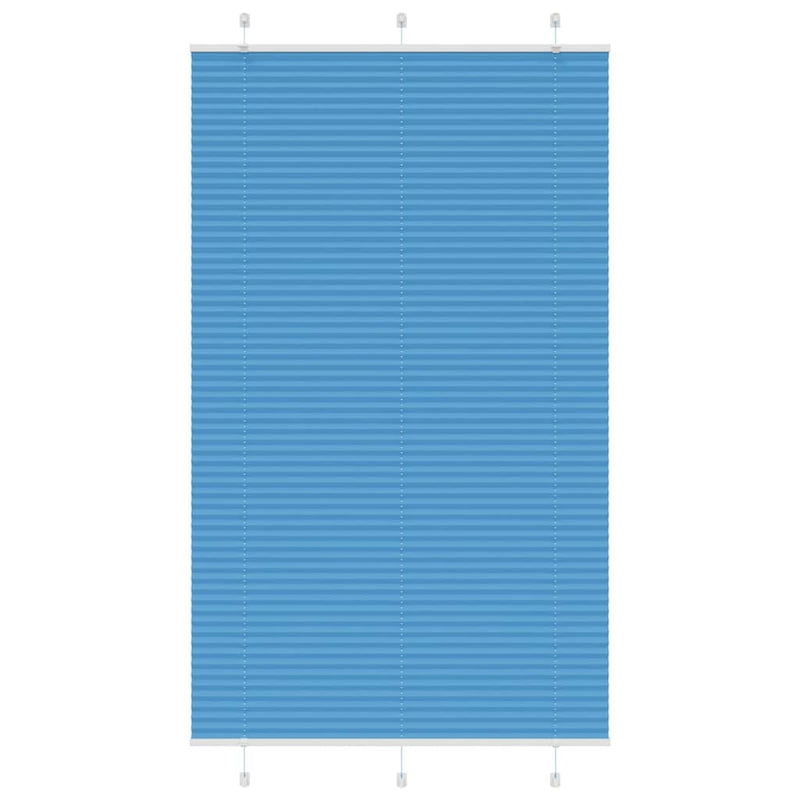 Load image into Gallery viewer, Vidaxl plissé rolgordijn 115x200cm stofbreedte 114,4cm polyester blauw