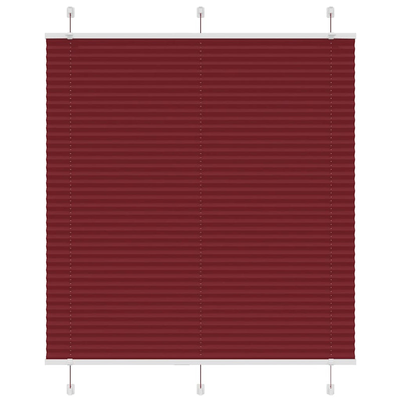 Load image into Gallery viewer, Vidaxl plissé rolgordijn 115x100cm stofbreedte 114,4cm bordeauxrood