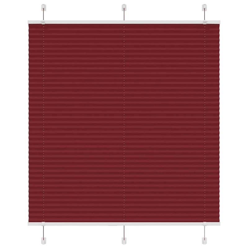Load image into Gallery viewer, Vidaxl plissé rolgordijn 120x150cm stofbreedte 119,4cm bordeauxrood